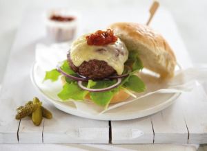 hereford beef burger with cheese